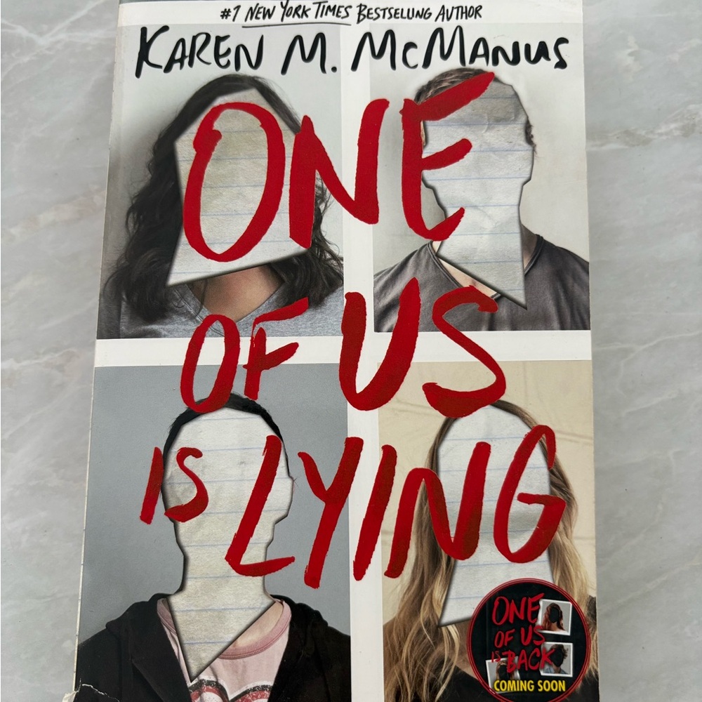 One of Us Is Lying by Karen M. McManus - Red & White Cover